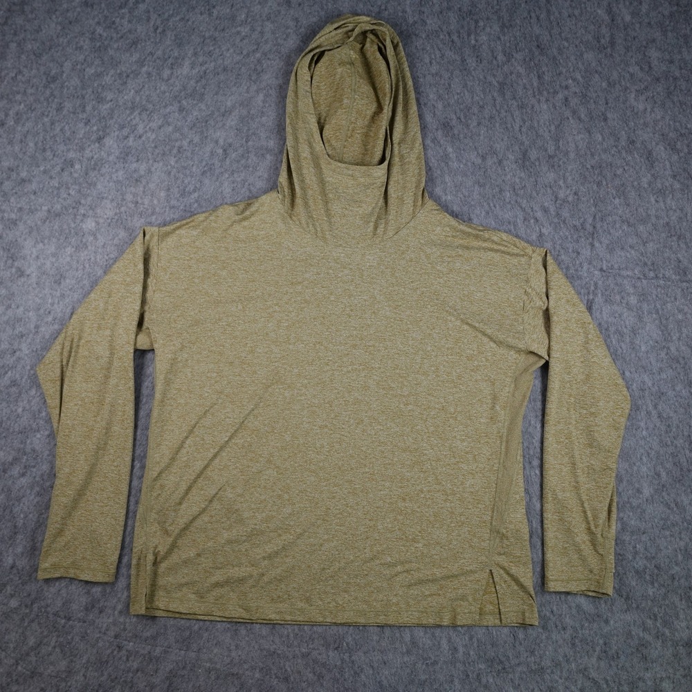 Athleta Hoodie Women Extra Large Green Uptempo Elevate Sweatshirt Heathered